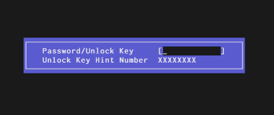 Example securemanager with password hint code